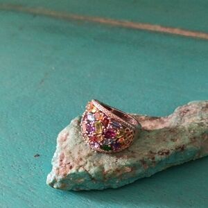 Elegant Multicolor Gemstone Ring